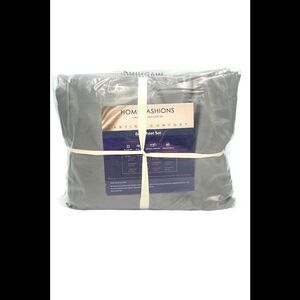 Home Fashions Luxury Satin Bed Sheet King Set Gray